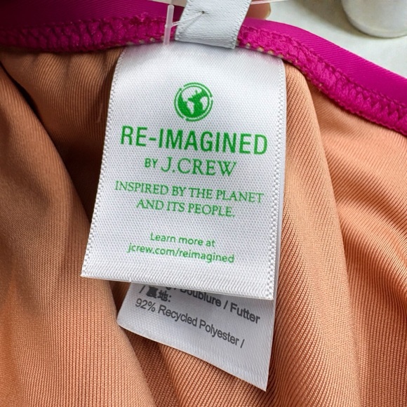 J Crew Women’s Bow Tie One Shoulder One Pc Fuchsia/Hot Pink Swimsuit Sz 24 NIP - Picture 7 of 11